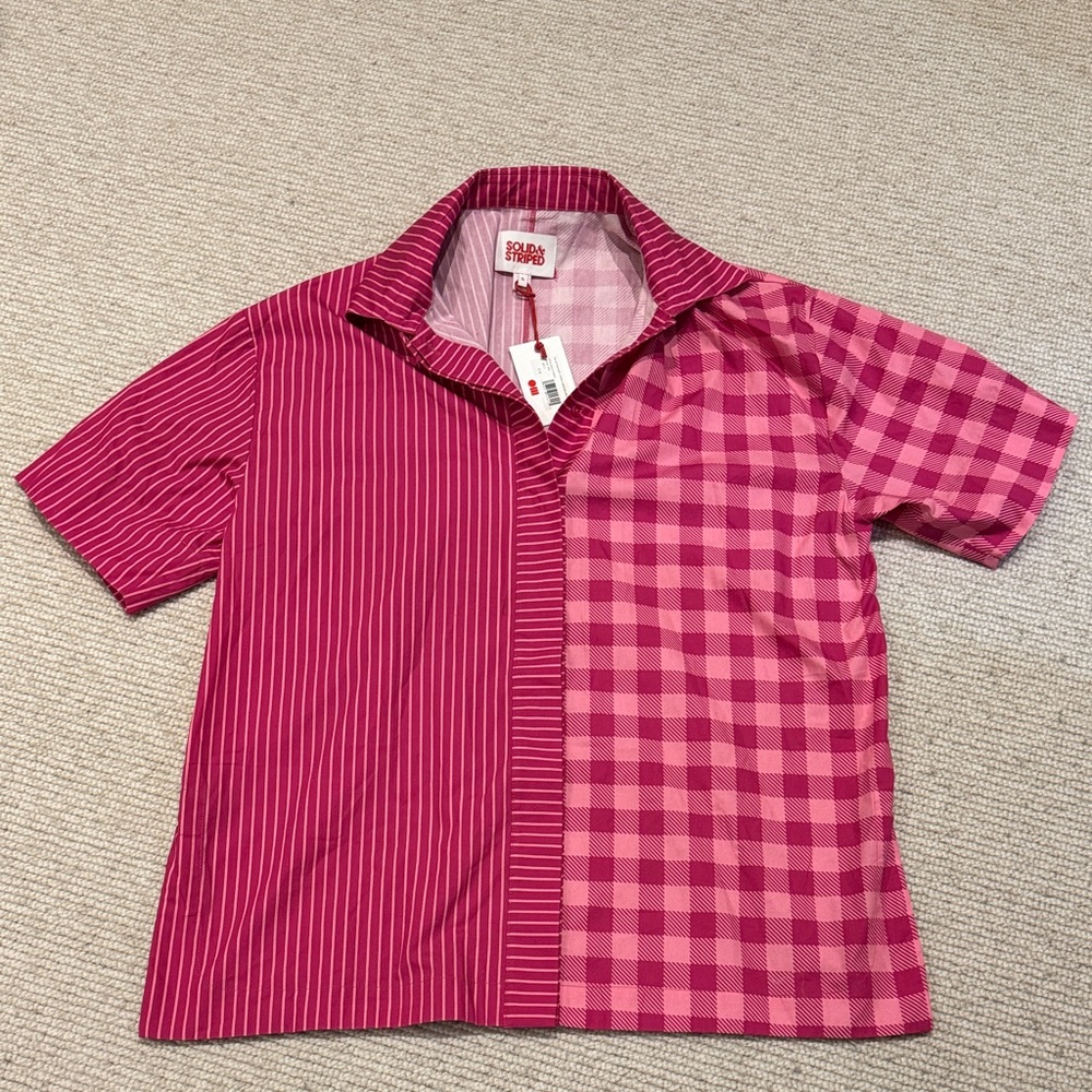 SOLID & STRIPED Pink Patterned Shirt
